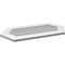 Ekena Millwork Half Round Surface Mount PVC Gable Vent w/ 3-1/2"W x 1"P Standard Frame, 36"W x 18"H GVPHR36X1801SN - alternate 4